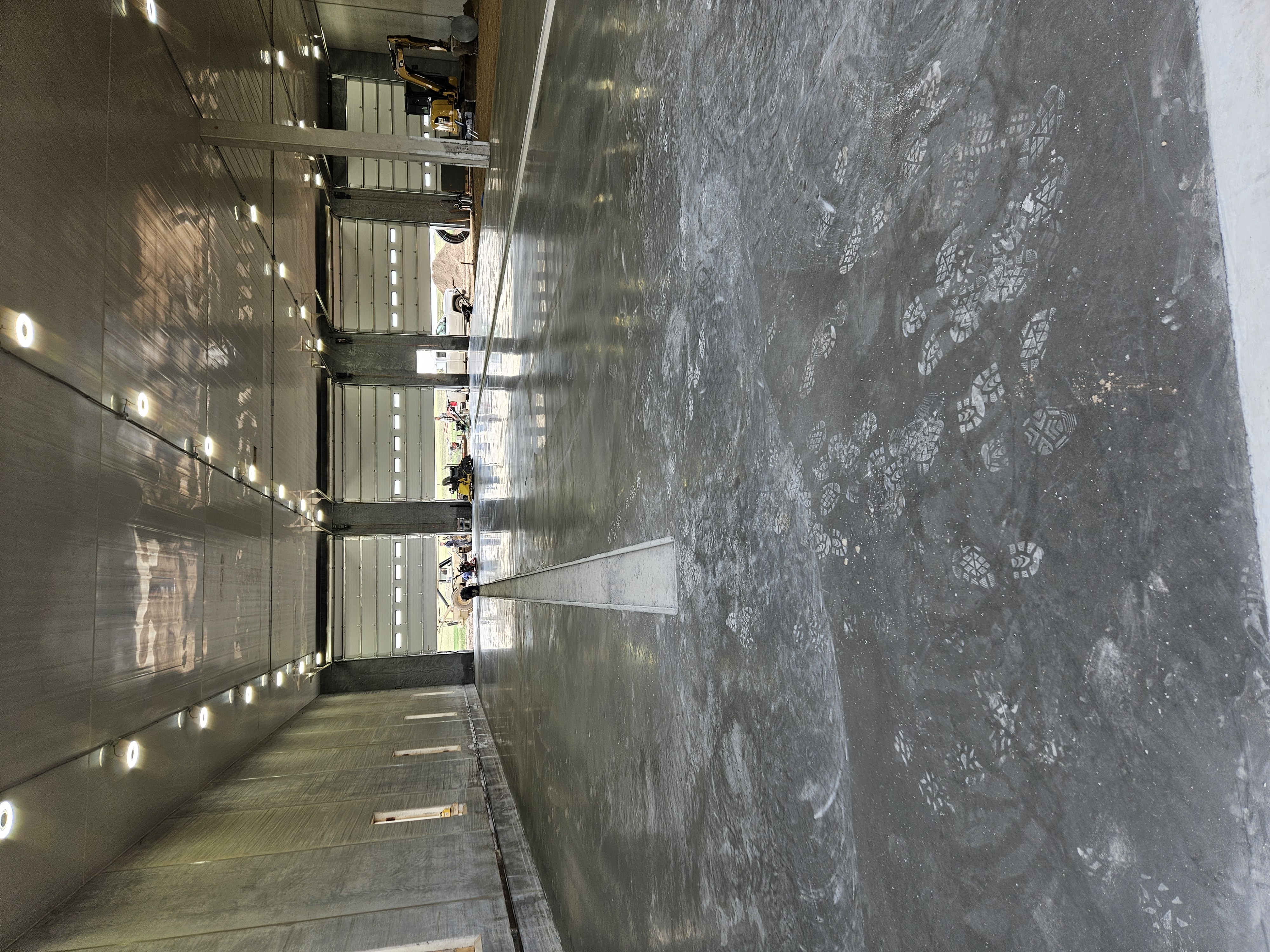 Recent concrete pour by East River Concrete