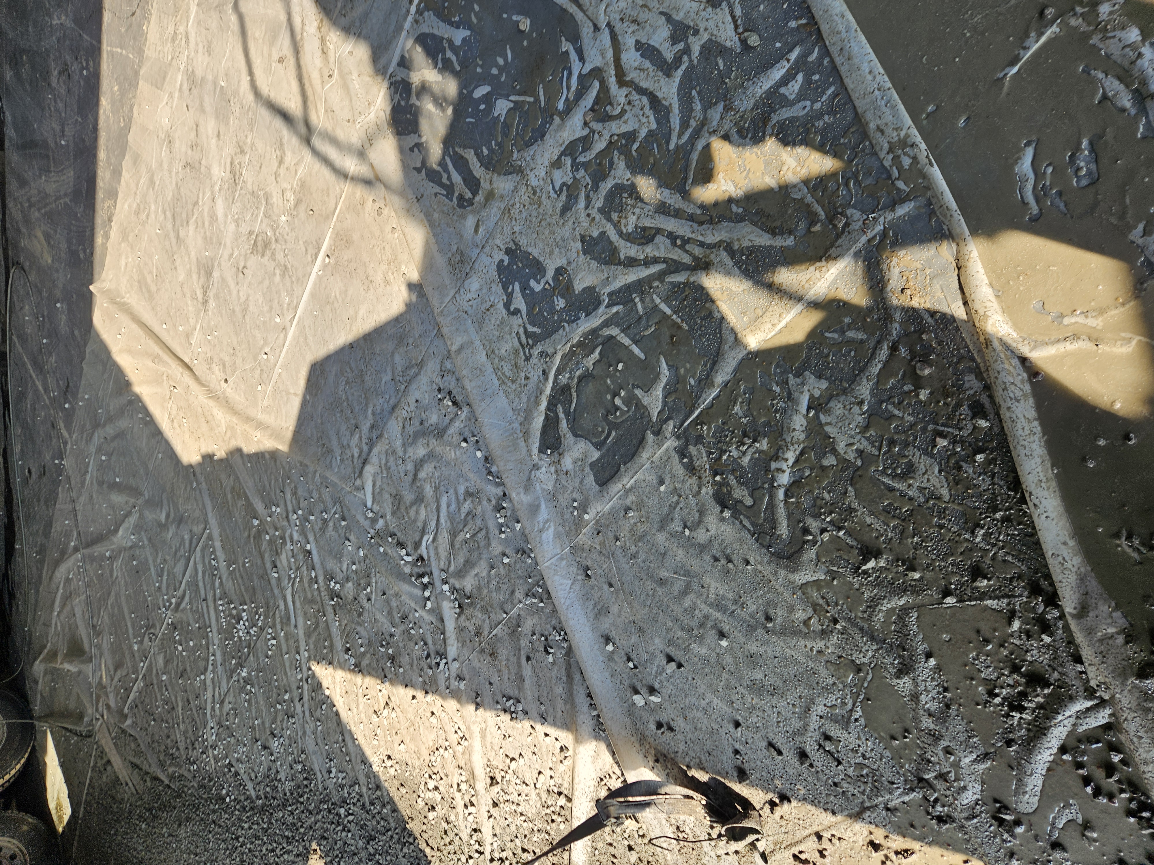 Recent concrete pour by East River Concrete